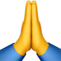 Folded Hands on Apple iOS 15.4